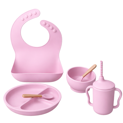 Silicone Suction Baby Feeding Plate Set