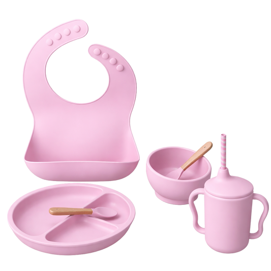 Silicone Suction Baby Feeding Plate Set