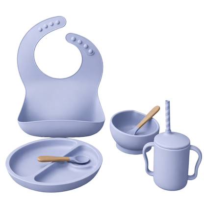 Silicone Suction Baby Feeding Plate Set